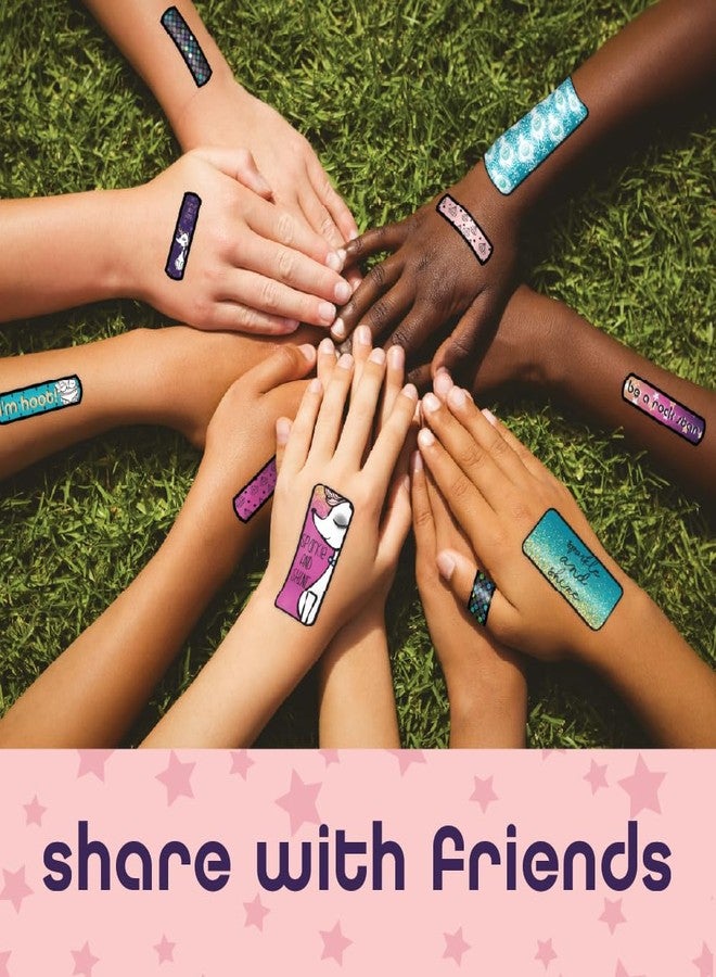 Care Science Sparkle & Shine Antibacterial Kids Bandages, 3 Assorted Sizes 100 CT | Wear Like Stickers, Flexible Adhesive Bandages for Minor Cuts, Scrapes, and Burns. Great Gift idea for Kids - Image 2